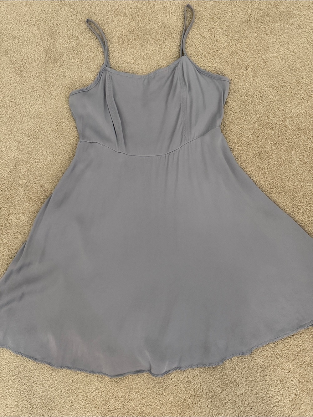 URBAN OUTFITTERS Light Gray Adjustable Spaghetti Strap Women's Dress. M